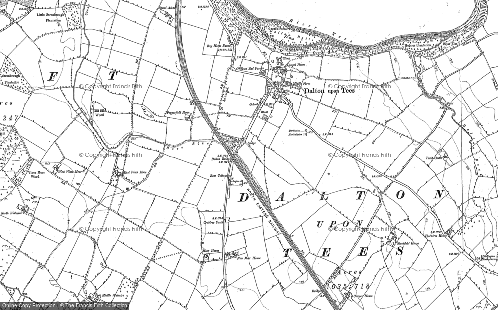 Old Map of Historic Map covering Birch Carr in 1892