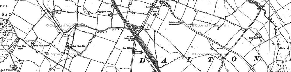 Old map of Dalton-on-Tees in 1892