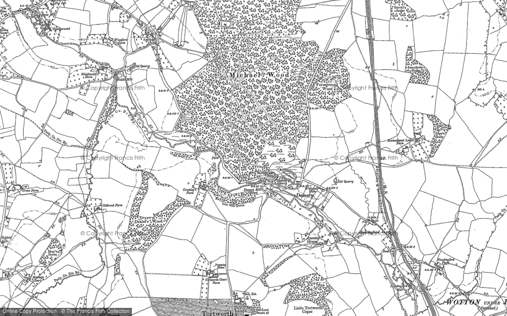 Old Map of Damery, 1881 in 1881