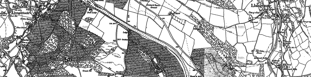 Old map of Dan y Parc in 1879