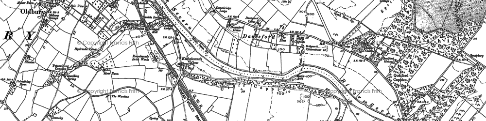 Old map of Knowle Sands in 1882