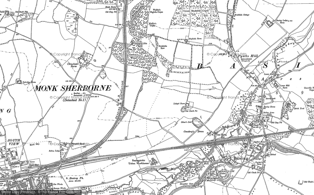 Old Map of Daneshill, 1894 in 1894