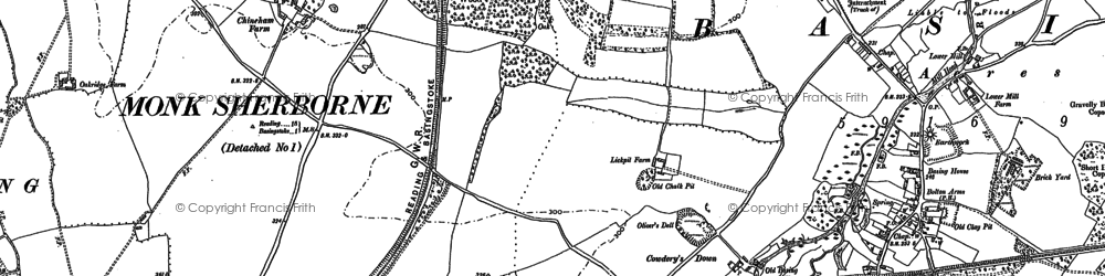 Old map of Daneshill in 1894