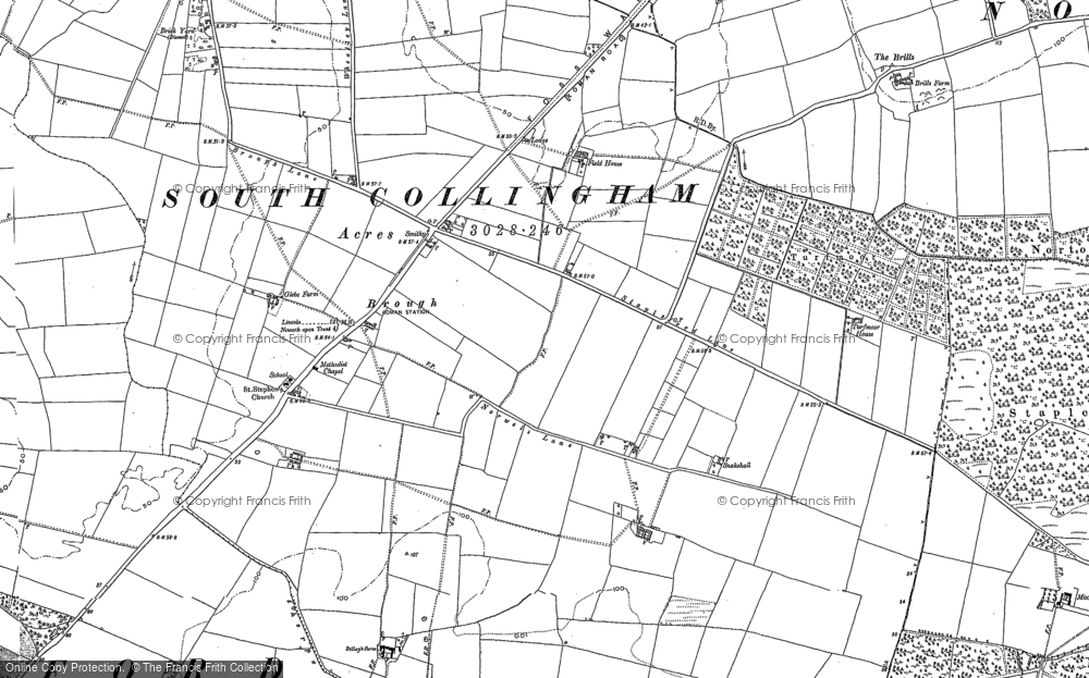 Old Map of Danethorpe, 1886 - 1899 in 1886