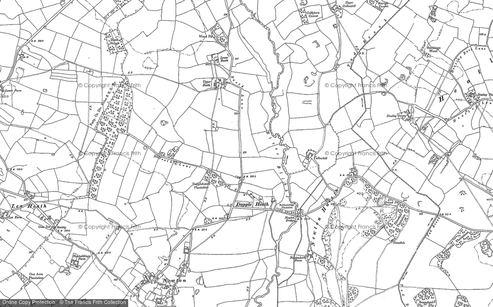 Old Map of Dapple Heath, 1881 in 1881