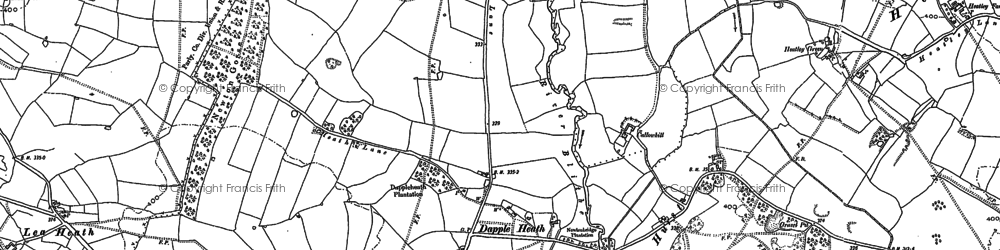 Old map of Dapple Heath in 1881