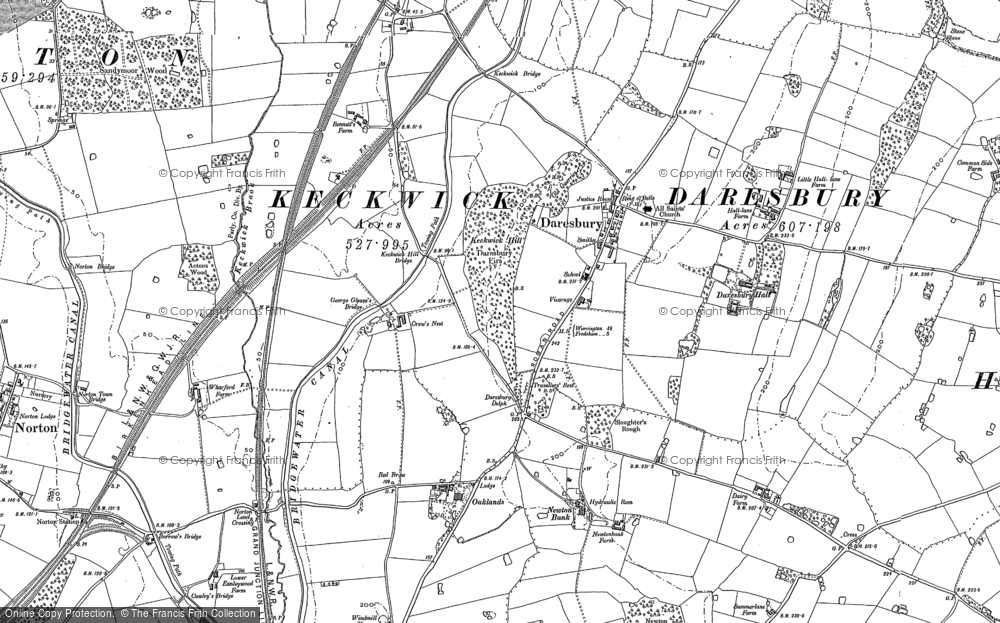 Old Map of Daresbury, 1897 - 1908 in 1897