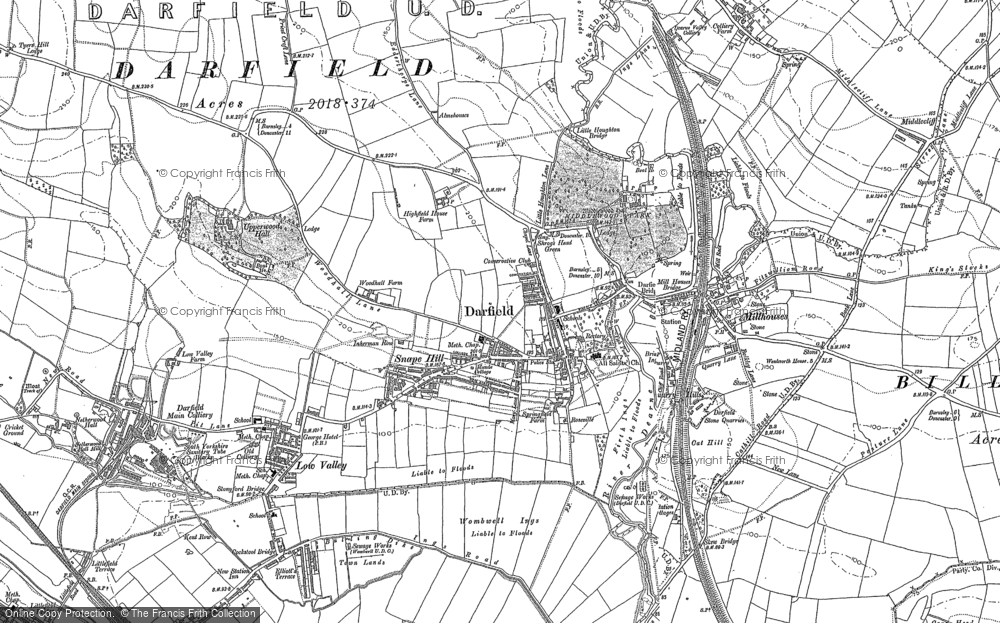 Old Map of Historic Map covering Snape Hill in 1851