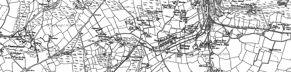 Old map of Darite in 1882