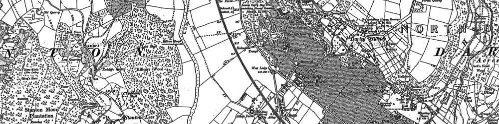 Old map of Stanton Lees in 1879