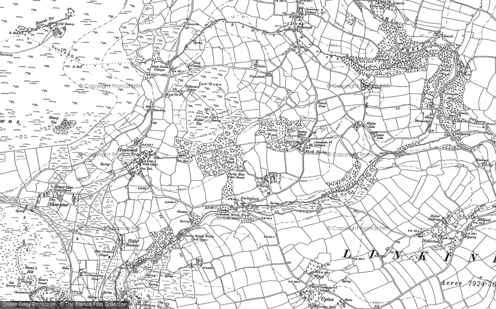 Old Map of Darleyford, 1882 in 1882