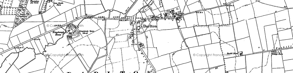 Old map of Darlton in 1884