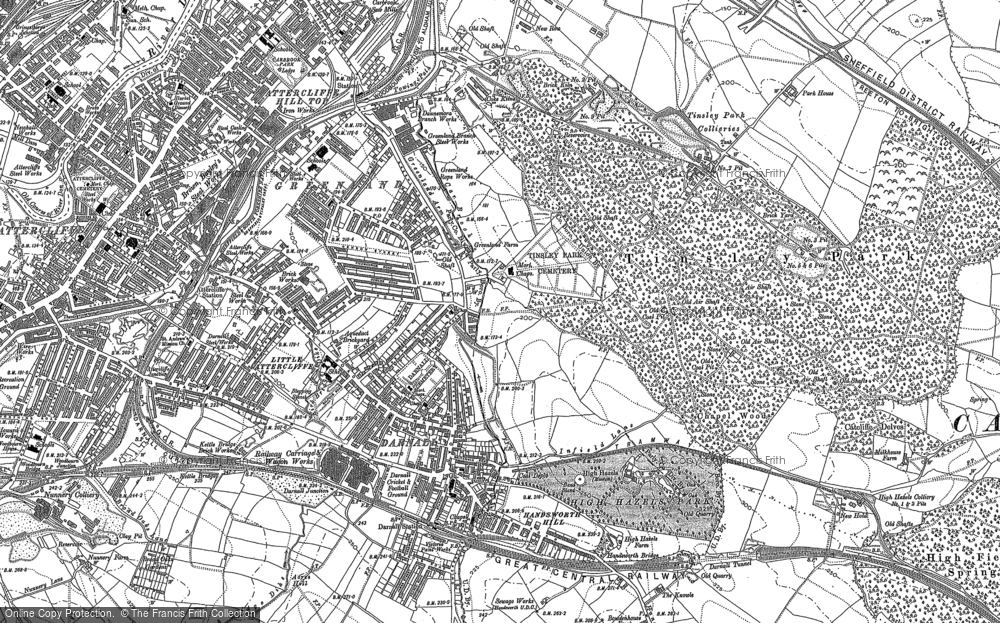 Old Map of Darnall, 1890 - 1891 in 1890