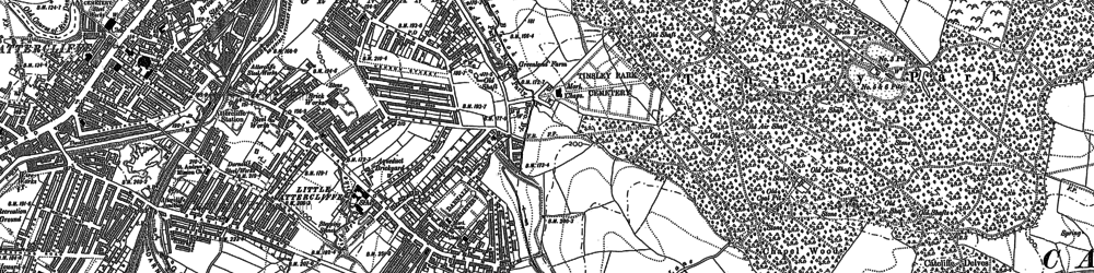 Old map of Darnall in 1890
