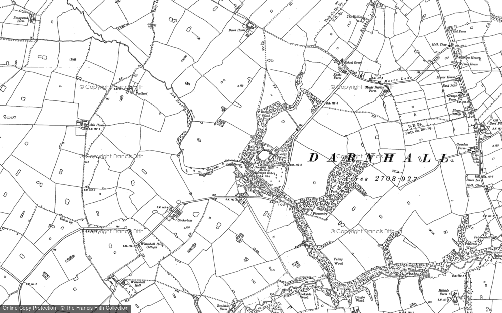 Old Map of Darnhall, 1897 in 1897
