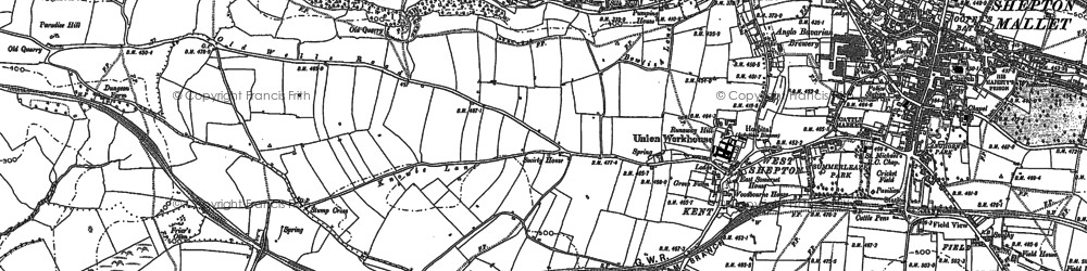 Old map of Darshill in 1885