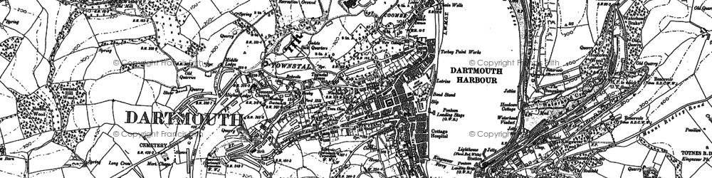 Old map of Britannia RN College in 1885