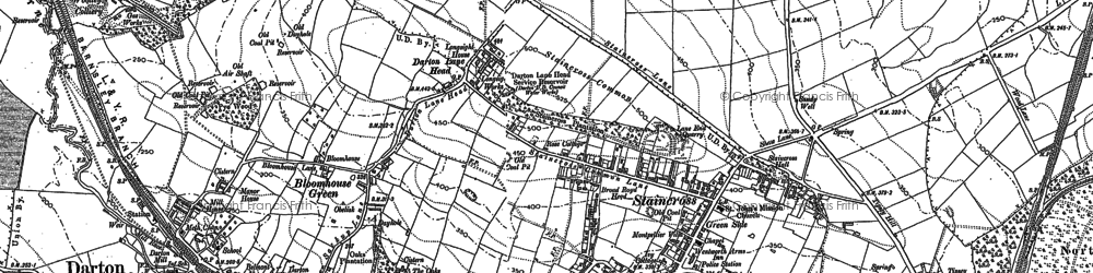 Old map of Darton in 1851