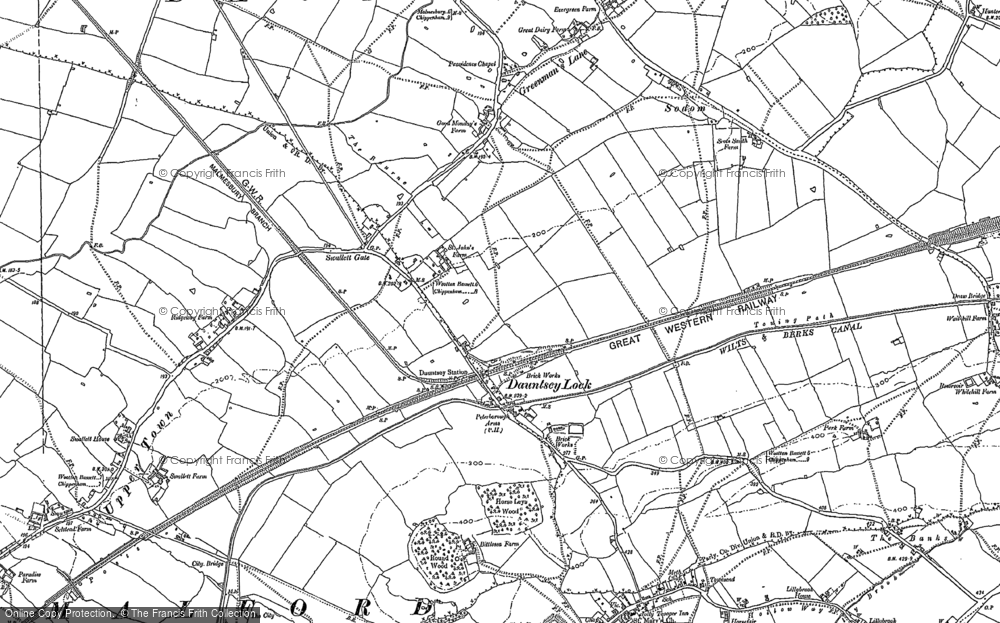 Old Map of Dauntsey Lock, 1899 in 1899