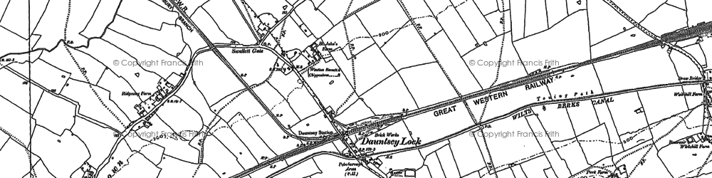 Old map of Dauntsey Lock in 1899