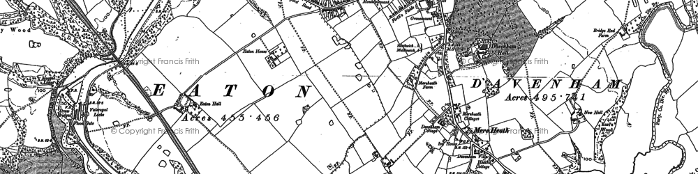 Old map of Davenham in 1897