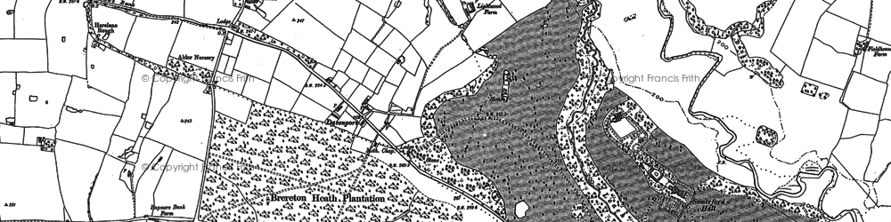 Old map of Sandlow Green in 1896