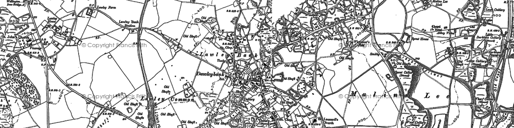 Old map of Dawley Bank in 1882