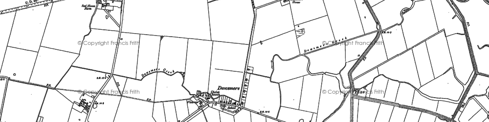 Old map of Dawsmere in 1887