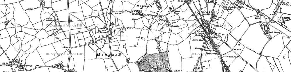 Old map of Daywall in 1874