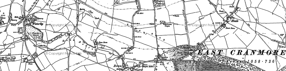 Old map of Dean in 1884