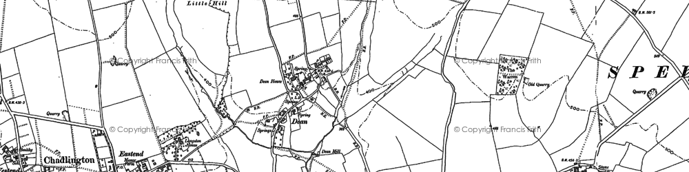 Old map of Dean in 1898