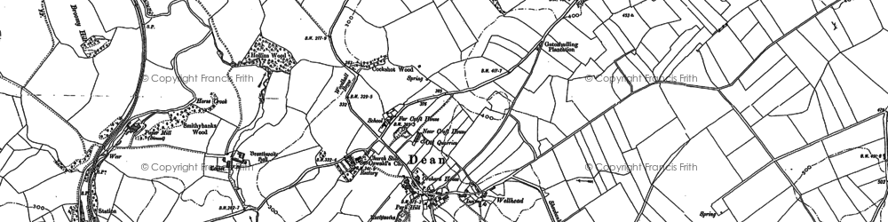 Old map of Dean in 1898