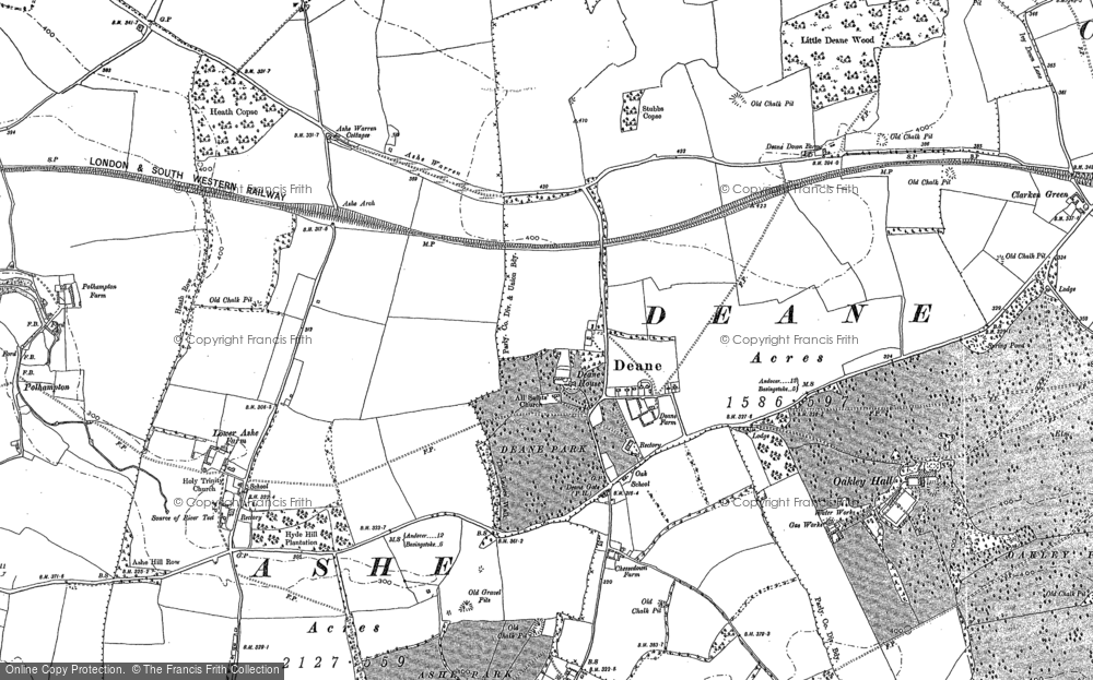 Old Map of Deane, 1894 in 1894