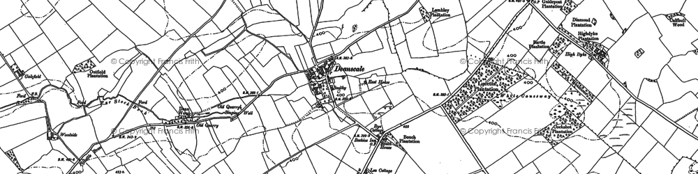 Old map of Deanscales in 1898