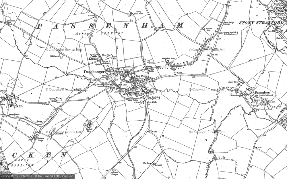 Old Map of Deanshanger, 1898 in 1898