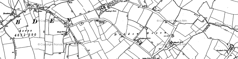 Old map of Hamperden End in 1876