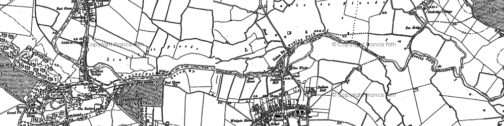 Old map of Dedham in 1896