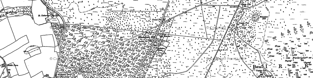 Old map of Pirbright Camp in 1895