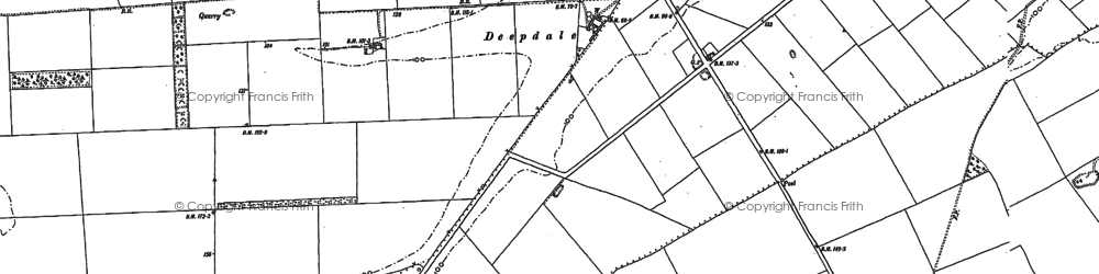 Old map of Deepdale in 1886