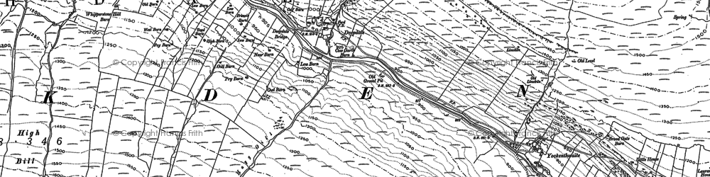 Old map of Deepdale in 1907
