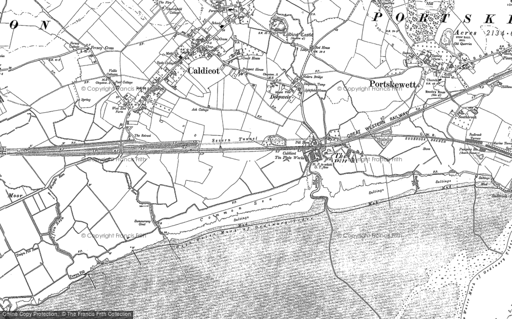 Old Map of Deepweir, 1900 in 1900