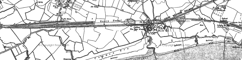 Old map of Deepweir in 1900
