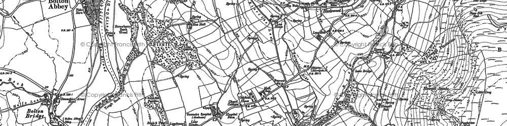 Old map of Beamsley Beacon in 1906