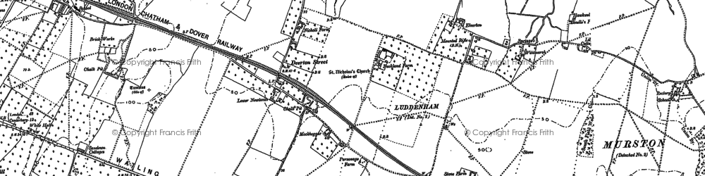 Old map of Deerton Street in 1896