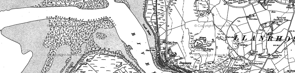 Old map of Deganwy in 1899