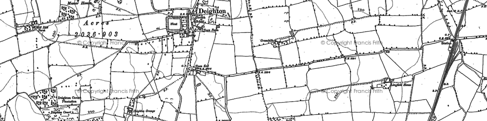 Old map of Deighton in 1891