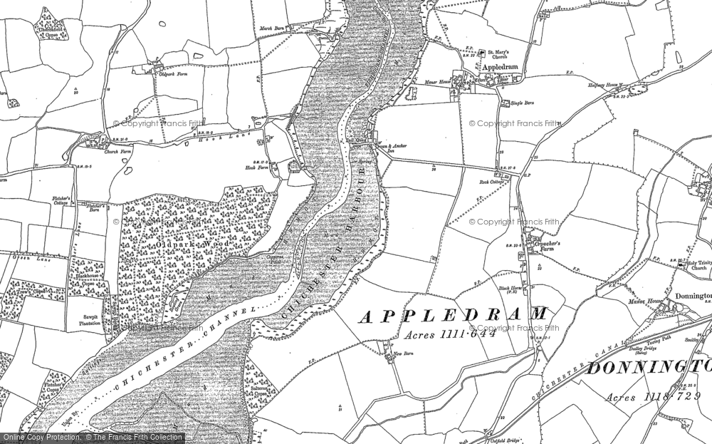 Old Map of Dell Quay, 1873 in 1873