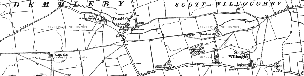 Old map of Dembleby in 1887