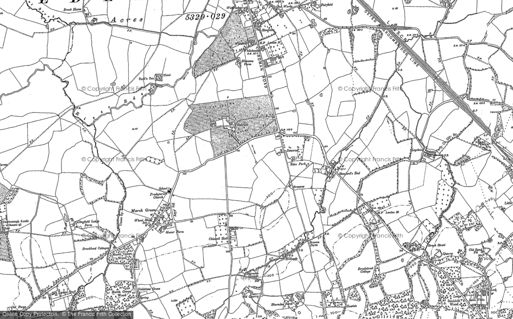 Old Map of Den Cross, 1907 in 1907