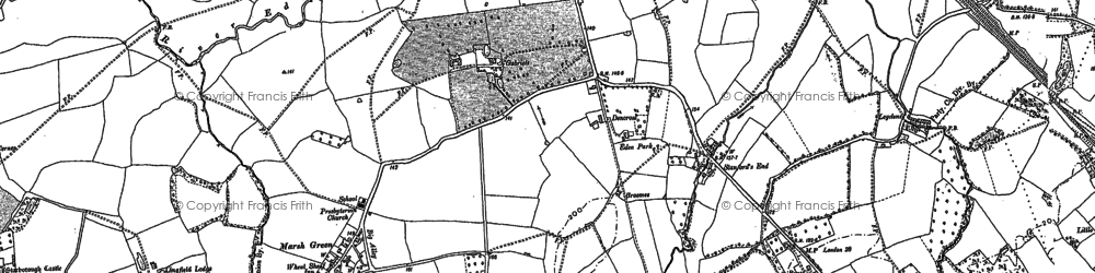 Old map of Den Cross in 1907